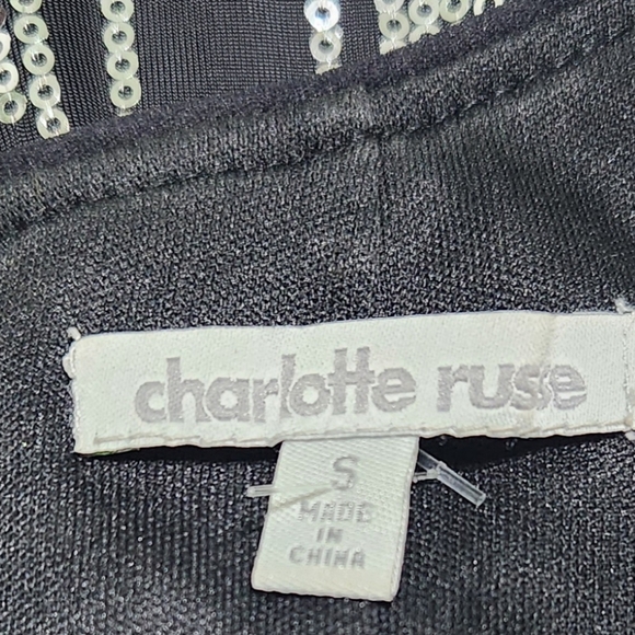 Charlotte Russe black and silver party dress - Picture 2 of 6